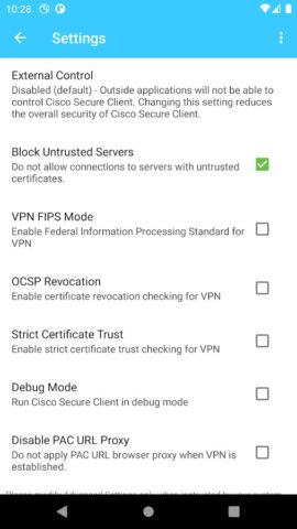 Cisco Secure Client-AnyConnect cho Android