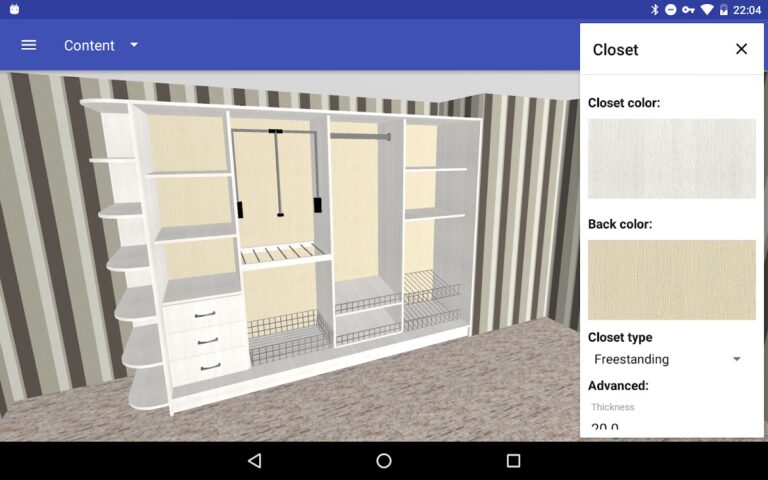 Android용 Closet Planner 3D