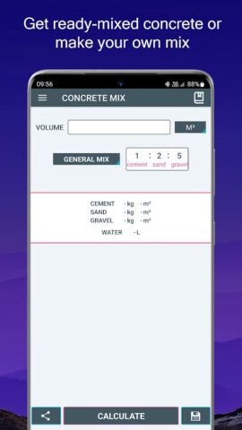 Calculadora de Concreto para Android