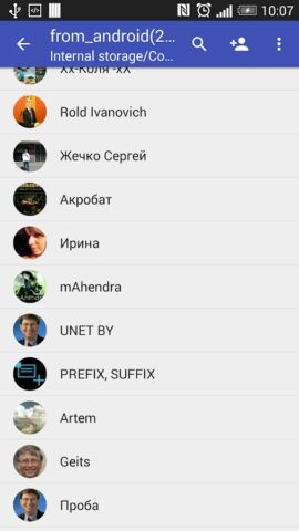 Android 用 Contacts VCF