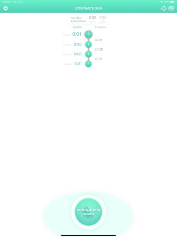 Contador de contracciones 9m para iOS