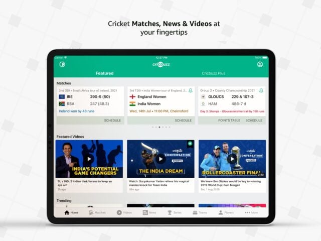 Cricbuzz Live Cricket Scores pour iOS
