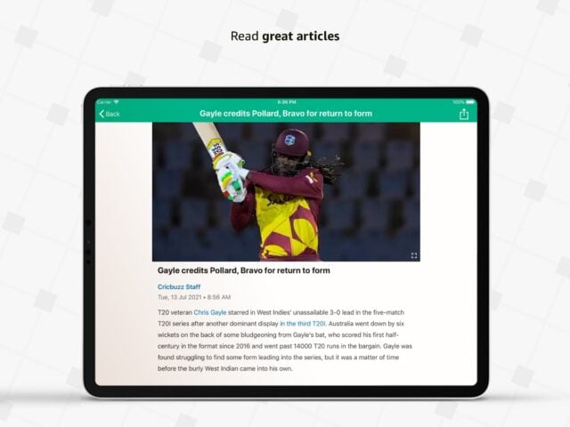 iOS için Cricbuzz Live Cricket Scores