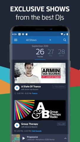 Радио DI.FM электронная музыка для Android