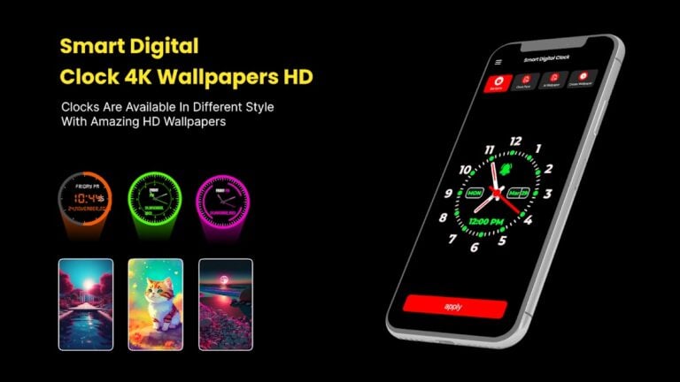 Sfondi orologio digitale per Android