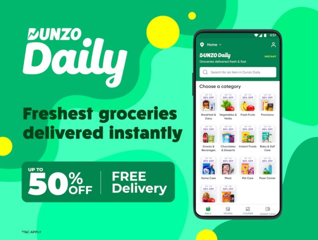 Dunzo: Grocery Shopping & More สำหรับ Android