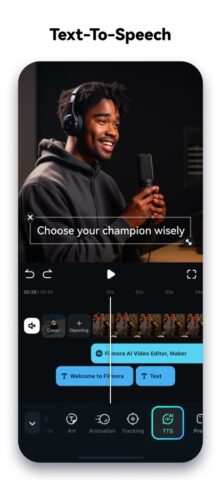 iOS용 Filmora: 인공지능 동영상 만들기&비디오 편집 앱
