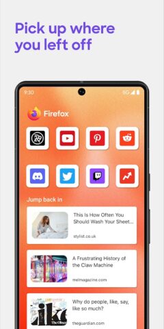 Firefox Fast & Private Browser สำหรับ Android