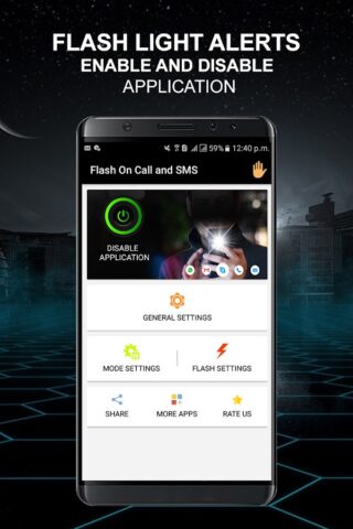 Flash on call dan SMS untuk Android
