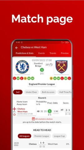 Prédictions football Forebet pour Android