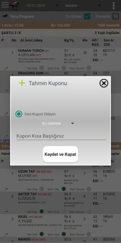 Ganyan Canavarı — At Yarışları для Android — скриншот 3