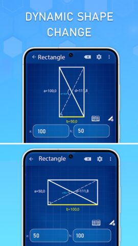 Géométrie: Calculatrice Figure pour Android