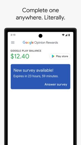 Google Umfrage-App für Android