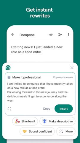 Grammarly-AI Writing Assistant cho Android