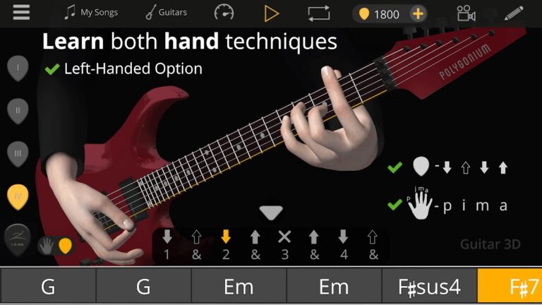 Android용 Guitar 3D – 기본 기타 코드