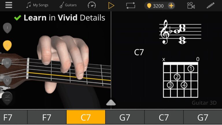Guitar 3D – Accordi di base per Android