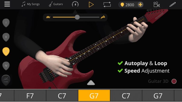 Android için Guitar 3D – Temel Akorlar