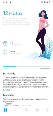 Homiladorlik davri для Android — скриншот 1