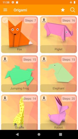 Wie macht man Origami für Android