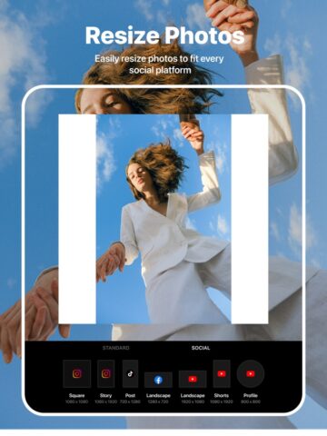 InstaSize محسن الصور و ضغط قص لنظام iOS