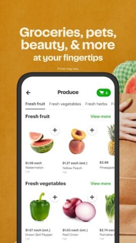 Android 版 Instacart: Food delivery today