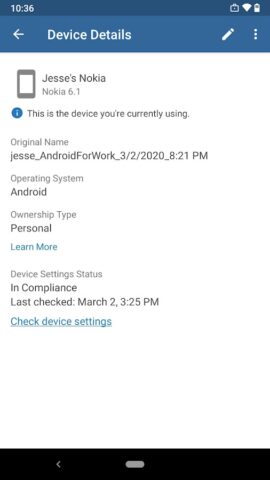 Портал компании Intune для Android — скриншот 4