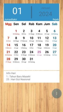 Kalender Jawa สำหรับ Android