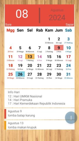 Kalender Jawa pour Android
