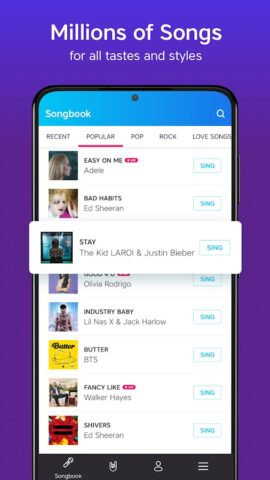 Android için Karaoke Sınırsız Şarkılar