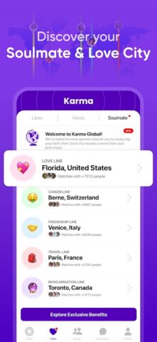 Karma: مواعدة الفلك & صداقات لنظام Android