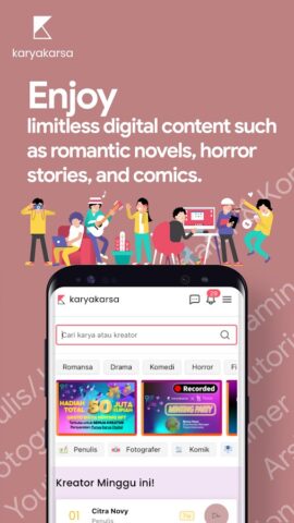 KaryaKarsa: Read Write Stories для Android