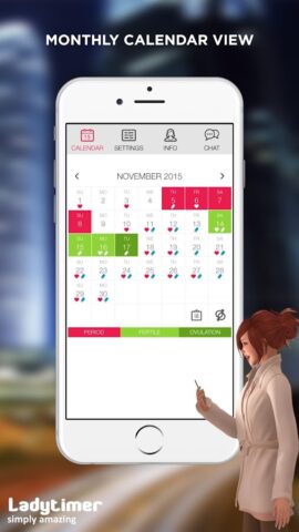 Ladytimer Kalender menstruasi untuk Android