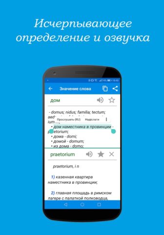Латинско-русский словарь для Android