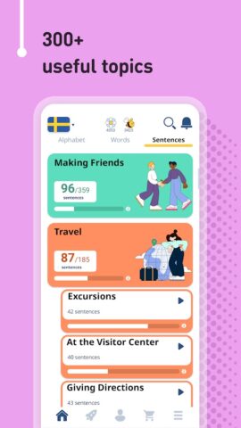 Android용 스웨덴어 회화 – 11,000 단어