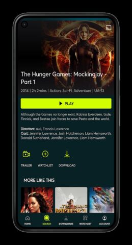 Lionsgate Play: Movies & Shows per Android