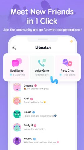 Litmatch—Make new friends für Android