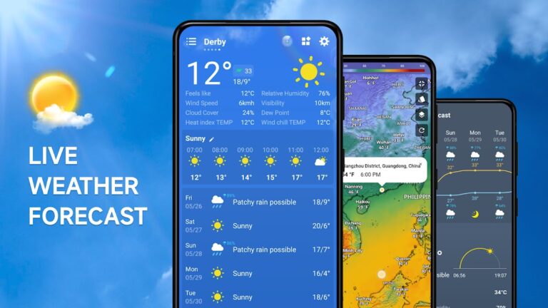 Android 用 天気予報- よく当たる天気予報・荒天警報・綺麗なウィジェット