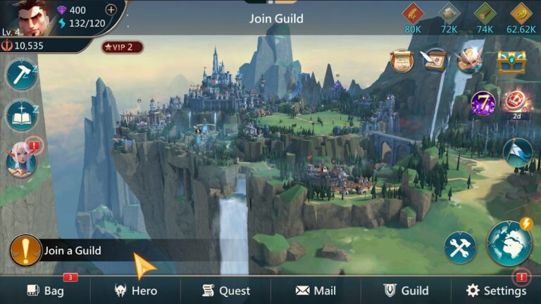 Android 版 戰地王座: 氏族爭霸 RPG – 策略戰爭建造你的浮空城堡!
