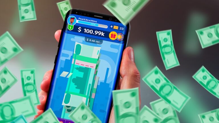 Кликер денег с апгрейдами для Android