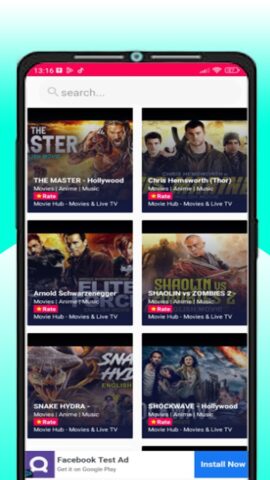 Movie Hub — Movies & Live TV для Android