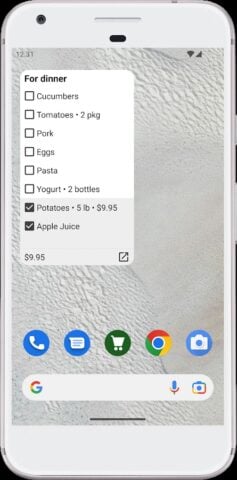 Список покупок «Мои покупки» для Android