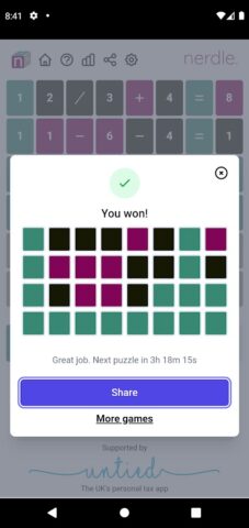 Nerdle для Android — скриншот 2
