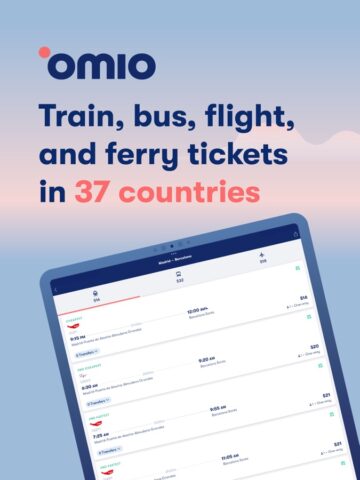 iOS için Omio: Tren, uçak ve otobüs