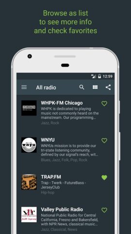 Online Radio Yo!Tuner per Android