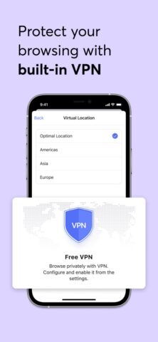 Opera: AI browser with VPN สำหรับ iOS