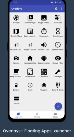 Overlays — Floating Launcher для Android