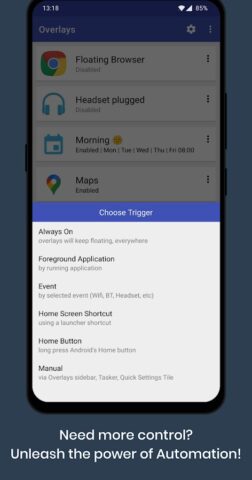 Overlays – Floating Launcher cho Android