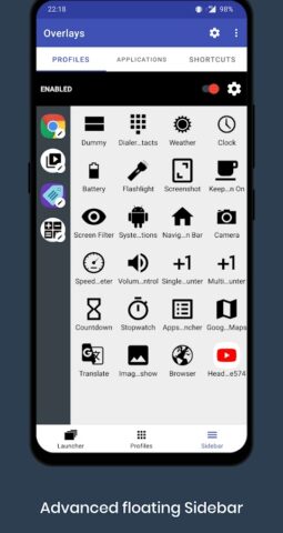 Overlays – Floating Launcher สำหรับ Android