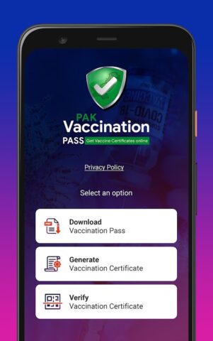 Android 版 PAK Covid-19 Vaccination Pass