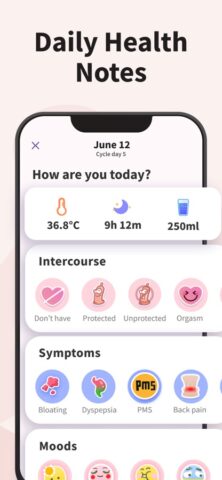 حاسبة الدورة الشهرية والحمل لنظام iOS